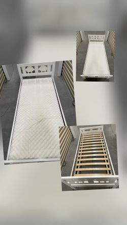 Ikea Toddler/Junior Wood White Bed