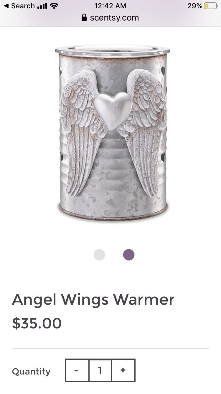 Scentsy Angel Wings Wax Candle Warmer