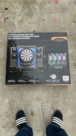 Electronic Dart Board With Cabinet