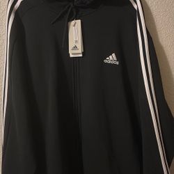 Adidas Zip Up Jacket W/ Hoodie Size 2 XL