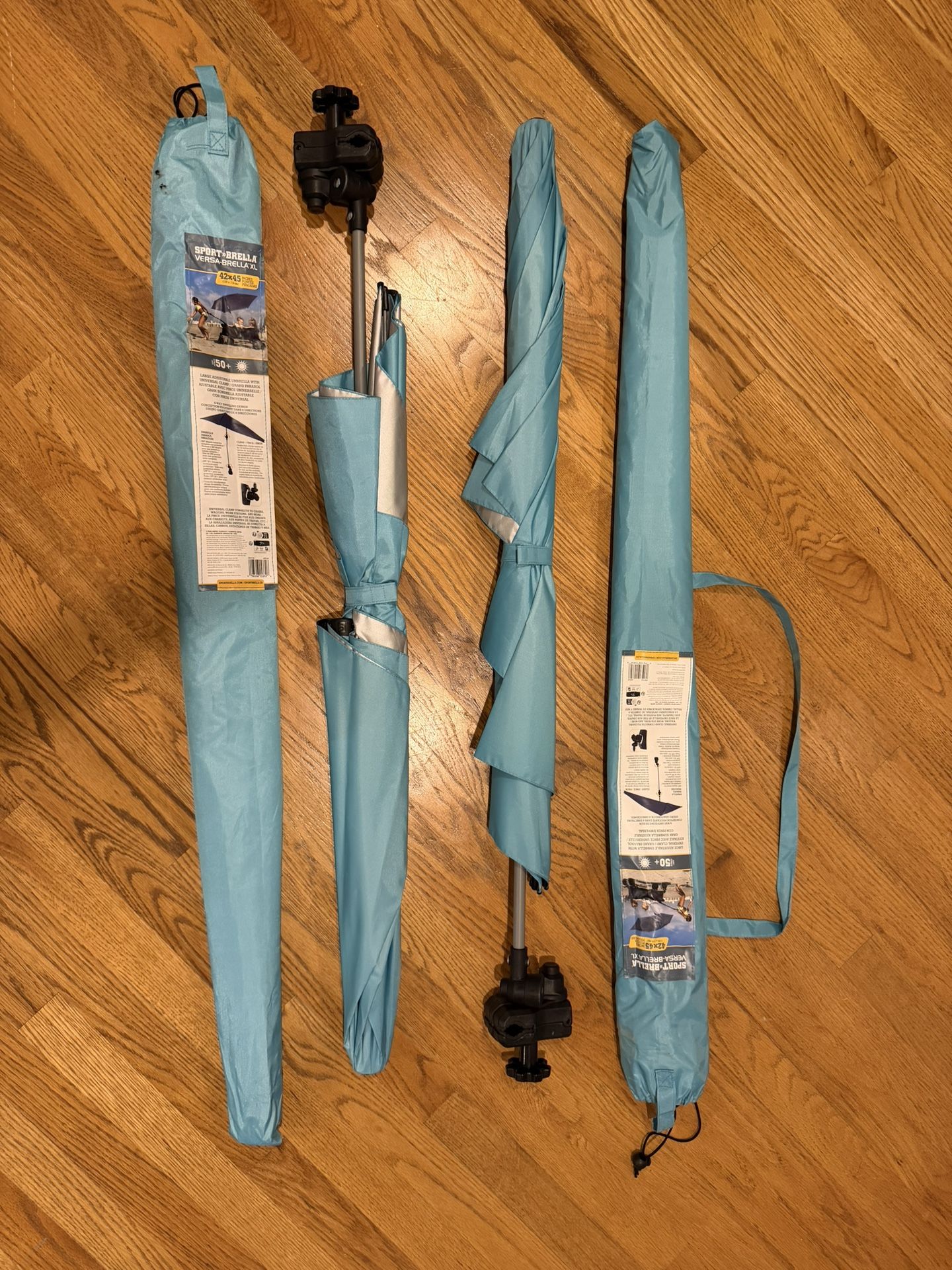 NEW Sport-Brella XL Adjustable Canopy Umbrella with Clamp Versa-Brella XL SPF 50+ 42x45 inches