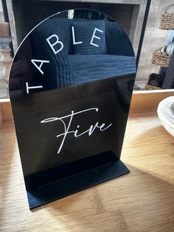 Black Table Numbers