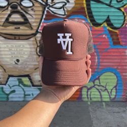 Brown LA Trucker Hat