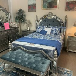 Queen Upholstered Bedroom Set $10 down