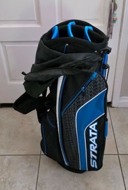 Callaway Golf Men's Strata Golf Bag 7 way top double Strap multiple zipper pockets rain hood