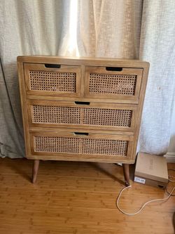 Boho Rattan Dresser