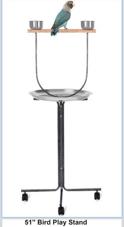 Bird stand on wheels