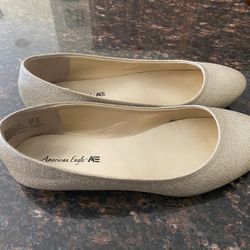Gold Glitter Flats Women Size 6.5