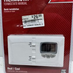 New Ace Manual Thermostat Heat/Cool. Must Pick Up