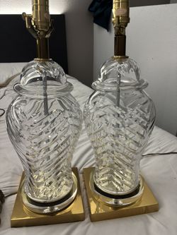 Matching Crystal Lamps From Germany 