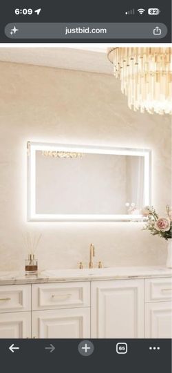 Large Rectangular LED Backlit Wall Mirror