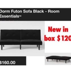 New in box black futon $120 cash only see pictures for description  Plz don't waste my time asking if you're not interested..Cash/Pick up Only in East