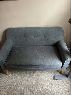 Gray love seat
