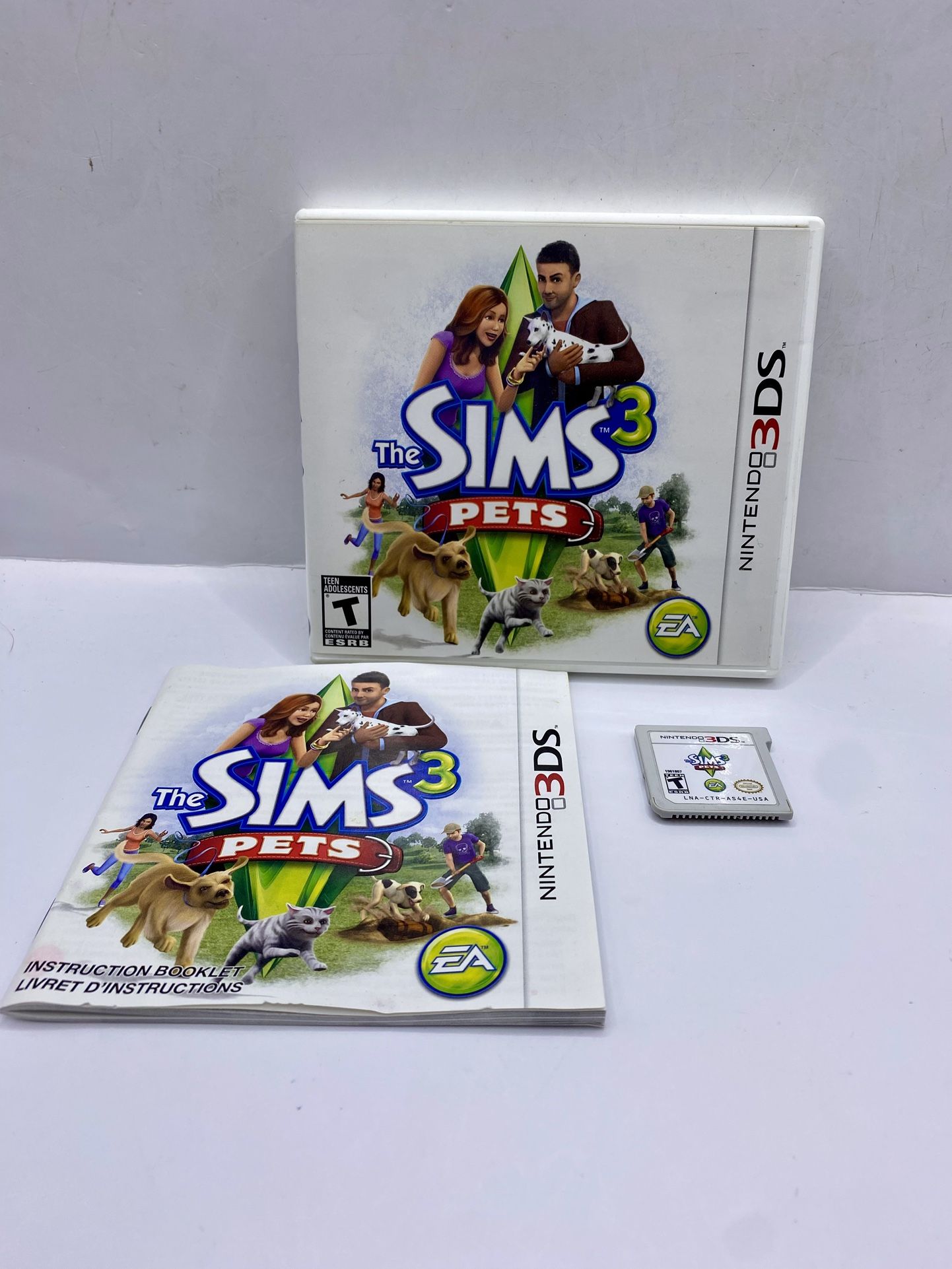 The Sims 3: Pets CIB W/ Manual - Nintendo 3DS Tested Authentic