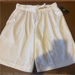 Brand New Men’s White Mesh Shorts