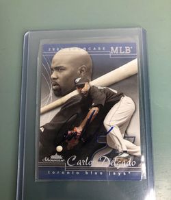 Carlos Delgado Signed Baseball Card