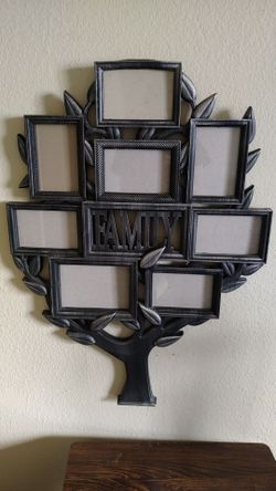 Family Tree Photo Frame - Weathered Black