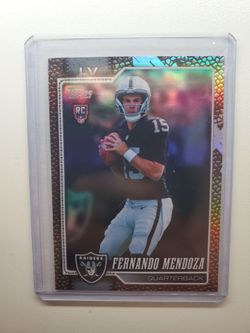 Fernando Mendoza Topps RC Raiders Football Card