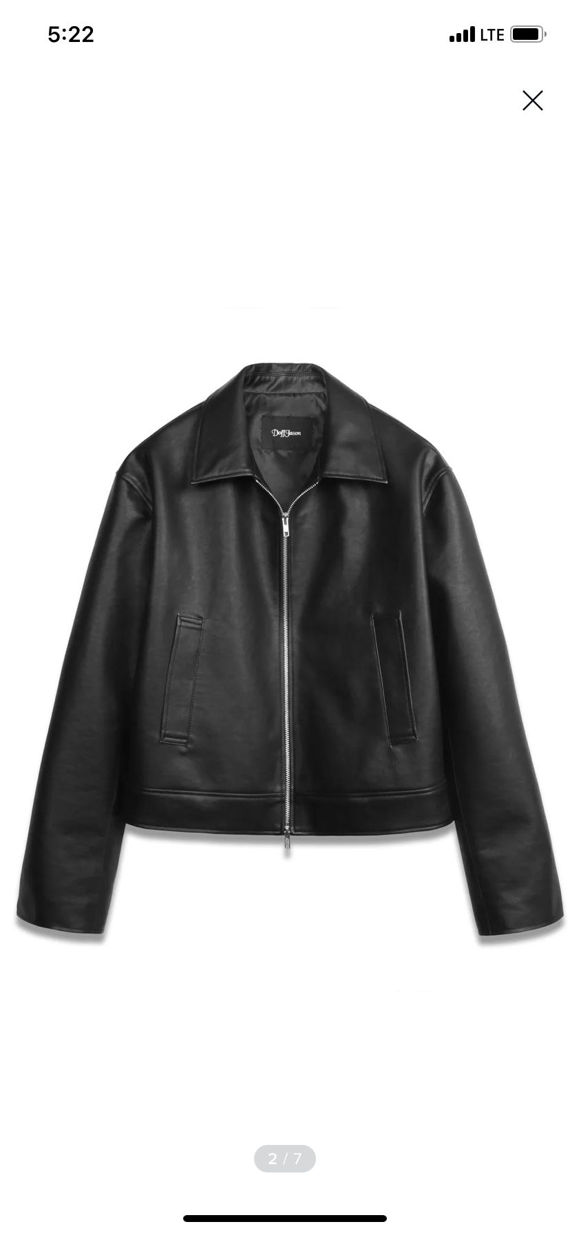 MUSINSA | DOFFJASON OVERSIZED VEGAN LEATHER SINGLE BREASTED