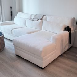 White Customs Sectional 