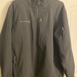 Free Country Men’s Activewear Full Zip Long Sleeve Jacket; Black; Size Medium; Water Resistant