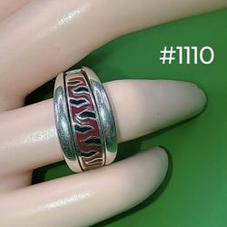 Rare Vtg.Sterling Silver TWO RINGS IN ONE RING- SZ8