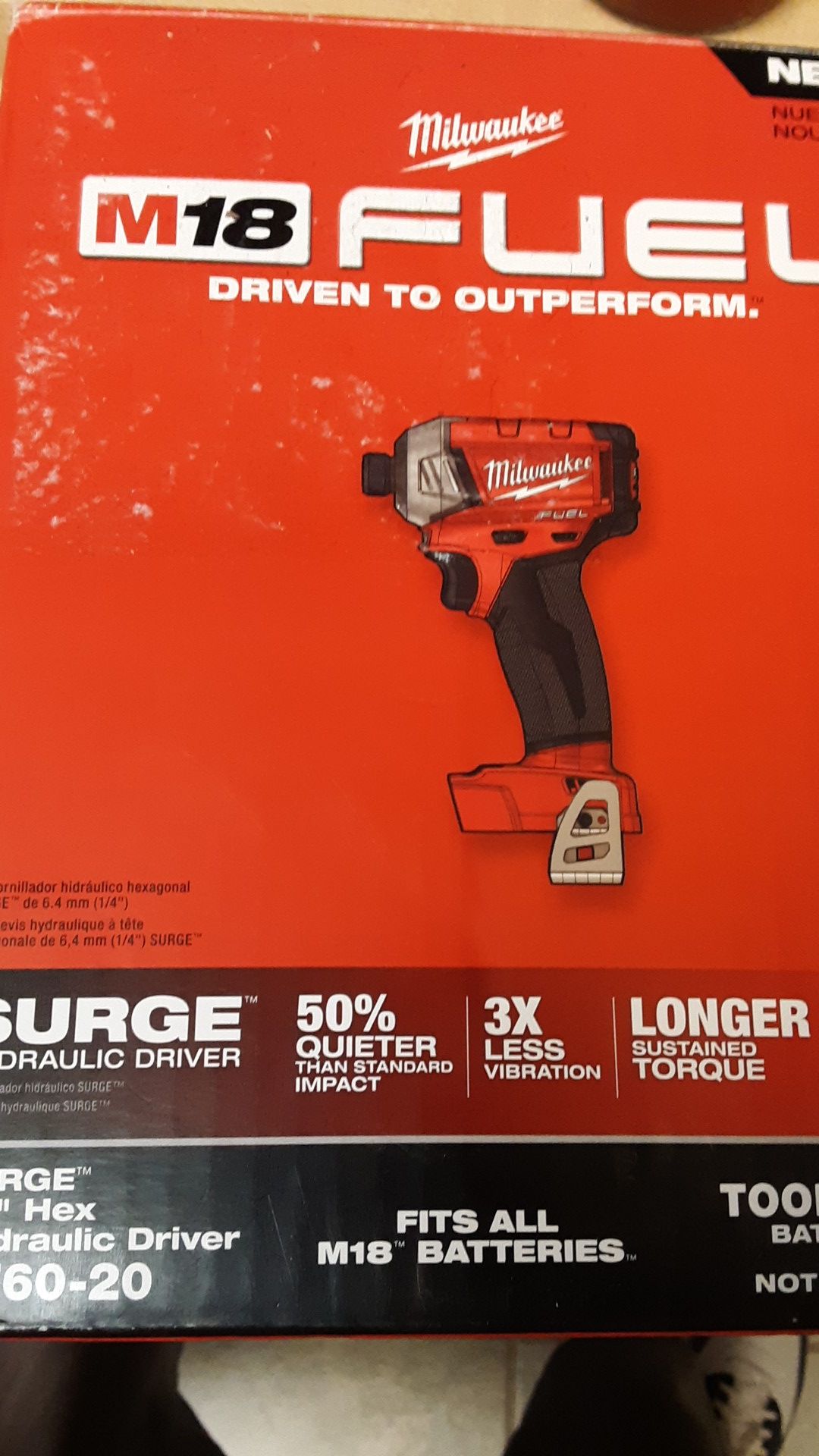 Milwaukee M18 fuel surge 1/4 in HEX hydraulic driver