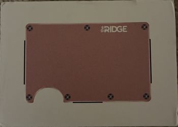 The Ridge Wallet: Aluminum/Rose Gold (Cash Strap)