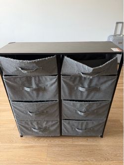 Black 8-Drawer Fabric Storage Dresser / Organizer Unit