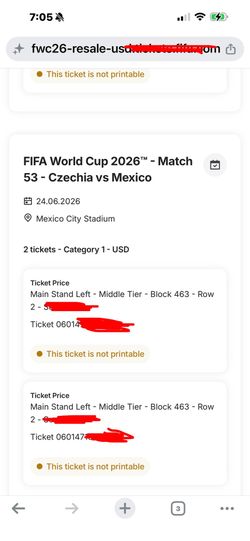FIFA world cup tickets Mexico vs Czech Republic game