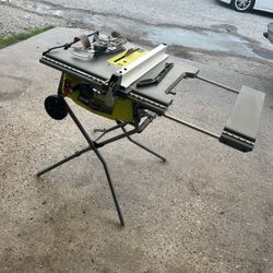 Ryobi 10in Table Saw W/stand N Wheels 