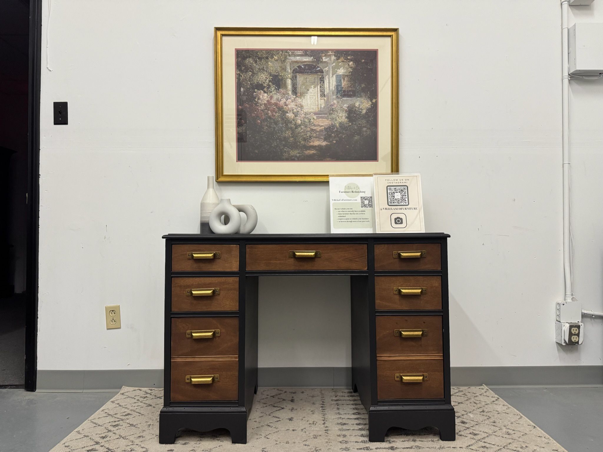 Black & Walnut Desk