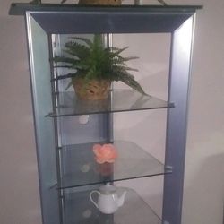 Pair of Glass Shelves- 6 Including top & bottom 