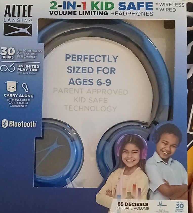 2-N-1 Kid Safe Volume Limiting Headphones 2 For $15