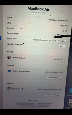🔥 FOR SALE — MacBook Air M4 (2025) 🔥