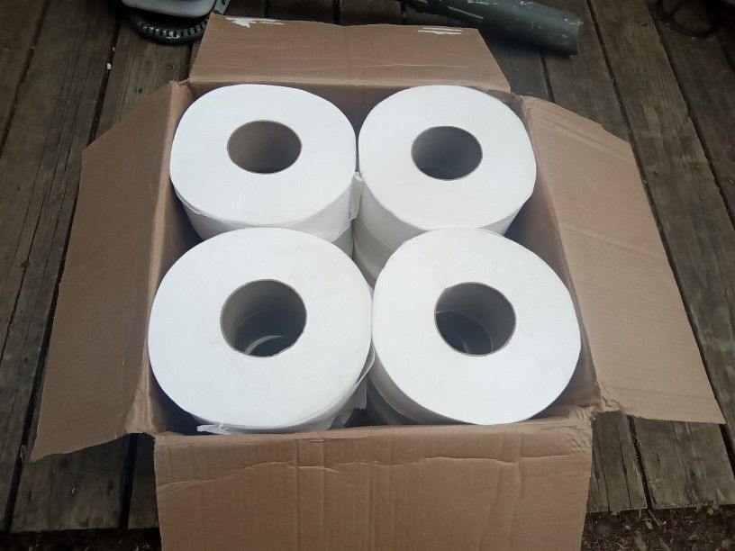 1 Case,12 Rolls, 9" Diameter Rolls, Toilet Paper, Great Condition. $10.00.