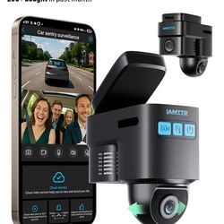 4G LTE Dash Cam - Dual 1080P Front and Inside Car Security Camera with Live Stream from Anywhere, 24/7 Sentry Mode Parking Monitor, AI Human De