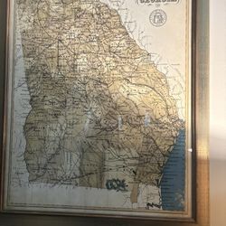 Printed Map Of 1850 Georgia 