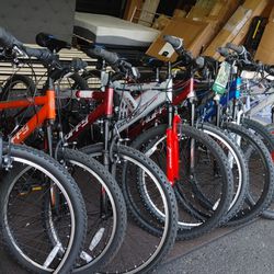New 24" bikes $125 26" bikes $149 27" and 29" bicycles $179