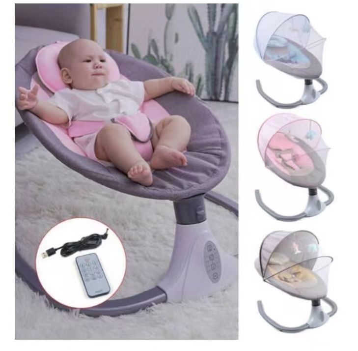 Baby Swing Electric Rocking Chair w/ Bluetooth Music & Net For 0-12 months Baby