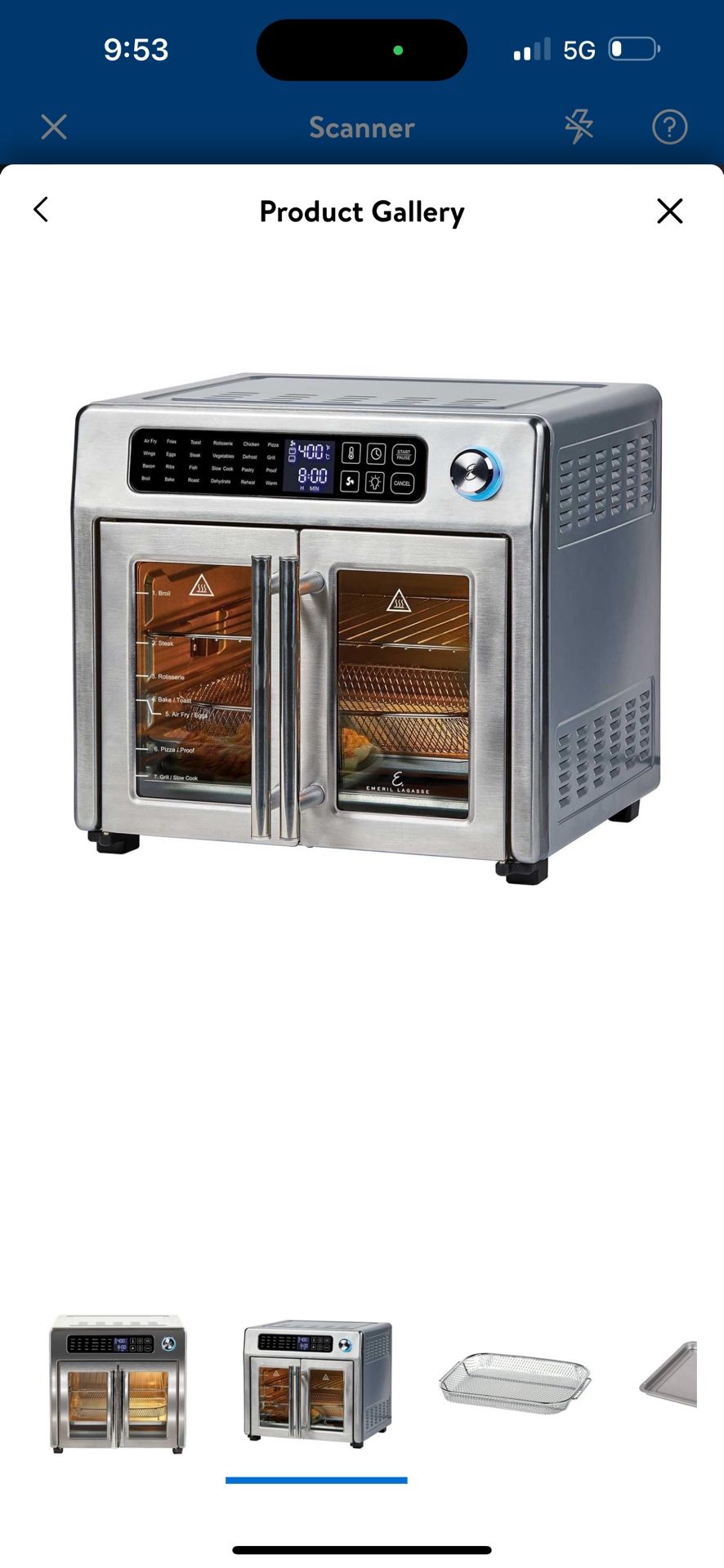 Emeril Lagasse 26 QT Extra Large Air Fryer, Convection Toaster