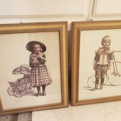 Vintage Joanne Thompson Original Framed Art