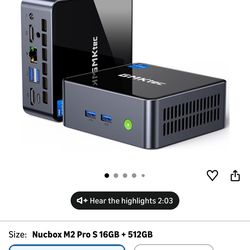 GMKtec Mini PC Intel Core i7-1185G7 (Turbo 4.8 GHz) 16GB DDR4 512GB SSD M2 Pro S Desktop Mini Computers WiFi 6, USB4.0, BT 5.2, DP, HDMI, RJ45 2.5G