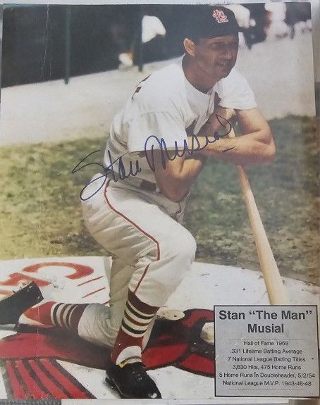 Stan "The Man" Musial Autograph Print