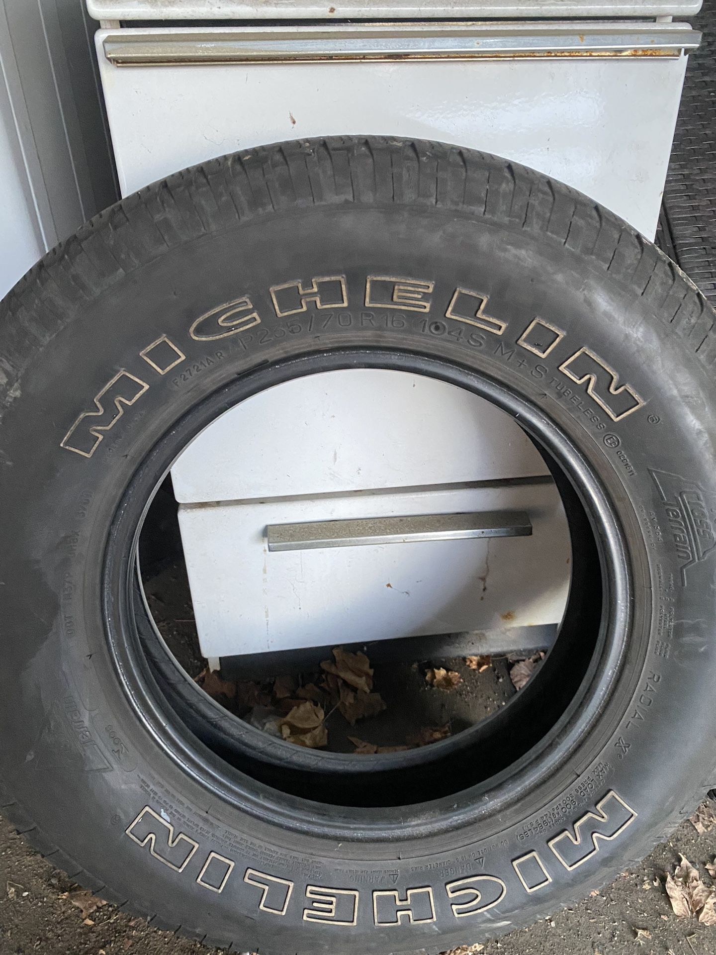 Set of 2 New Michelin Studded Tires 235/70/r16