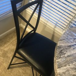 Marble Table 2 Chairs 