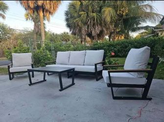 Brand new high quality aluminum outdoor patio set fully assembled
