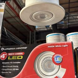 4” LED $5.00 Each Damp Location Complete Kit With Light 