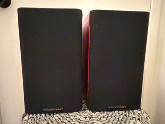 Paradigm Shift A2 Premium Powered Bookshelf Speakers - Vermillion Red Gloss Pair