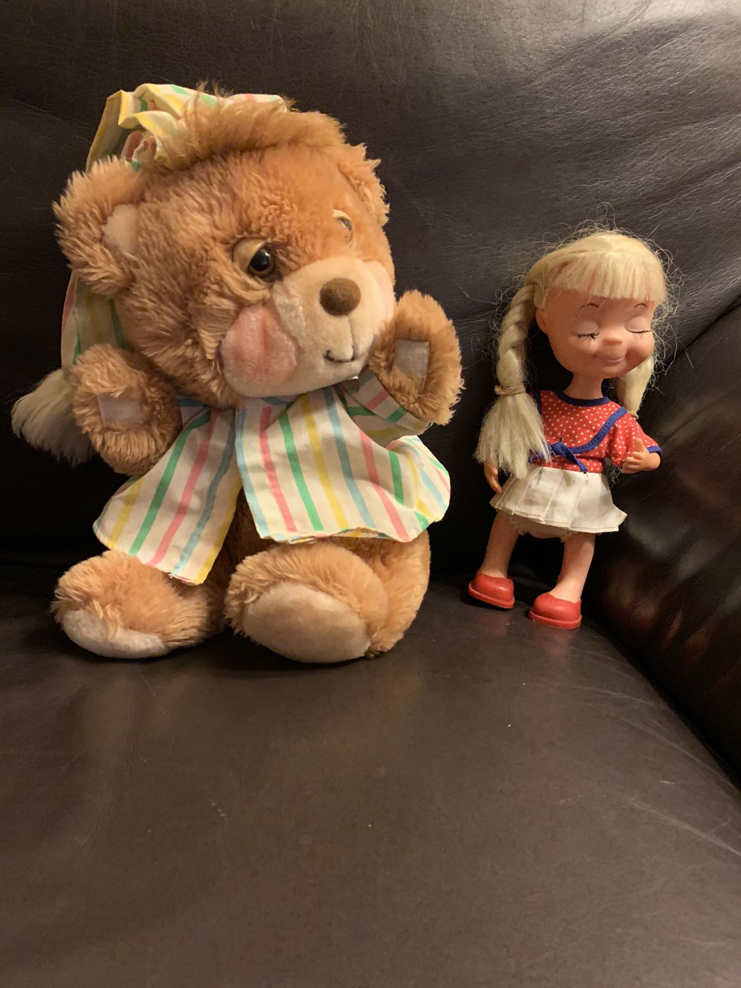 Last Chance - $5 for both - Sweet Doll and Teddy Bear